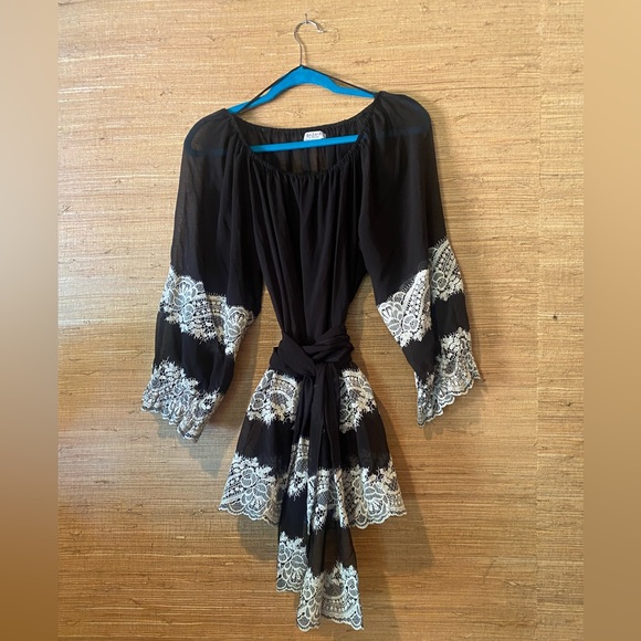 Bazaar by Casting Tunic Blouse with sash - Picture 1 of 4